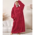 thumbnail image 5 of Wearable Blanket Hoodie for Adult Plush Blanket Sweatshirt size, 5 of 10