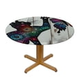 thumbnail image 3 of WYYP Cosmic Pattern, Butterfly Round Tablecloth 100% Polyester Fiber Tablecloths White, 3 of 8