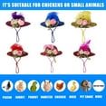 thumbnail image 5 of Chicken Hats for Hens Tiny Pets Funny Chicken Accessories Feather Top Hat with Adjustable Elastic Chin Strap Rooster Duck Parrot Poultry Stylish Show Costum, 5 of 7