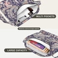 thumbnail image 3 of Chic Bohemian Vintage Print Large Capacity Tote Bag with Zipper Closure & Interior Pockets, 3 of 5