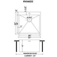thumbnail image 3 of Ruvati Laundry 22" x 22" x 12" Deep Utility Sink 16 Gauge, 3 of 11