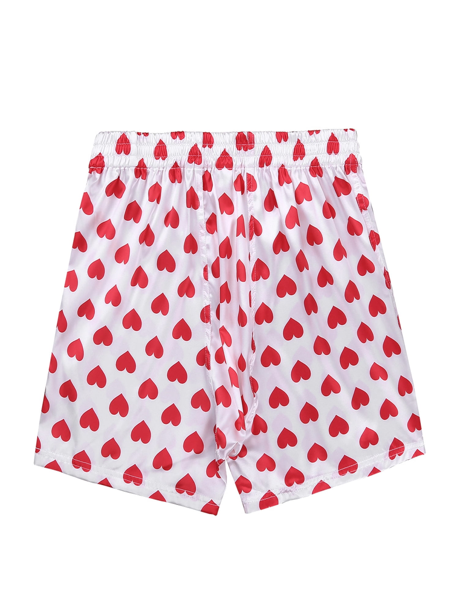 YiZYiF Men's Heart Print Underwear, Classic Soft Boxer Shorts