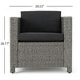 thumbnail image 4 of Cascada Outdoor 7 Seater Sofa Chat Set with Cushions, Mix Black and Dark Gray, 4 of 20