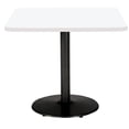 thumbnail image 3 of KFI Studios Mode 2.5' Square Counter Height Dining Table, Designer White, Black Base, 3 of 3