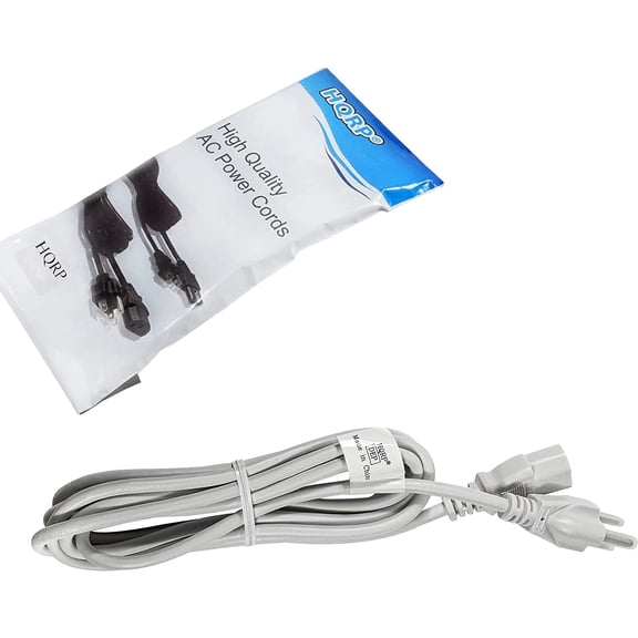 HQRP 10ft AC Power Cord fits HP Deskjet F380 2320 D1330 D1360 D2330 D2360 D4145 D4155 D4160 Printer Mains Cable