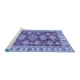 thumbnail image 2 of Ahgly Company Machine Washable Indoor Rectangle Abstract Blue Modern Area Rugs, 5' x 7', 2 of 4