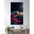 thumbnail image 2 of Dark Sky, Coloful Mountains Poster Wall Art, Modern Wall Decor, 8x12 UNFRAMED, 2 of 3