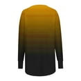 thumbnail image 4 of Kaemgyyd Tops for Women Trendy Gradient Long Sleeve Tunic Tee Casual Oversized Crew Neck Shirts with Thumb Holes, 4 of 5