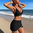 thumbnail image 2 of Betivan Women Two Piece Bathing Suits Push Up Bikini Set Halter Swimsuit Women's Split Swimsuit Color Blocked Swimsuit, 2 of 8