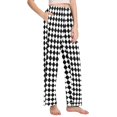 thumbnail image 2 of FORMRS Women's Pajama Pants with Pockets Soft Comfy Loungewear Sleep Bottom, Sizes S-2XL, Black and White Geometric, 2 of 8