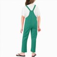 thumbnail image 2 of WXFAZCVU Girls' Overalls Wide Strap Jumpsuits Loose Rompers Straight Leg Pants with Pockets Size 1-2 Years, 2 of 3