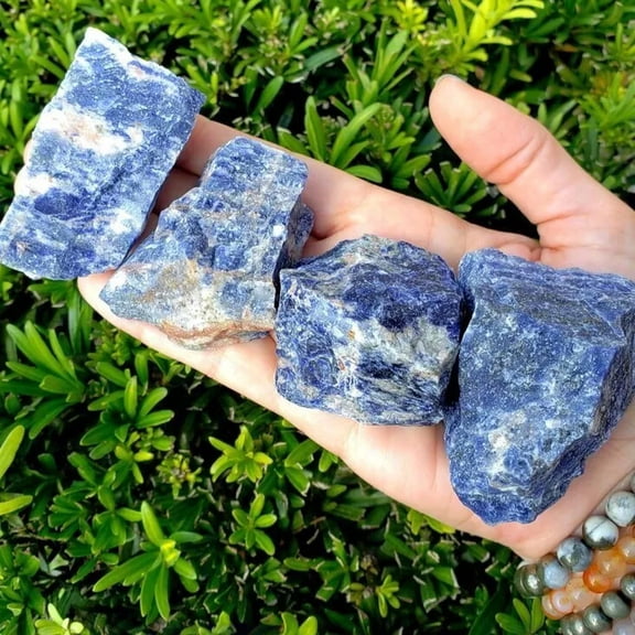 MATROOY Raw Rough Sodalite Chunk Healing Mineral Geode Rocks Crystal Gift Collection 1PC