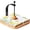 Beech Wood, variant on Black Walnut Wooden Napkin Holder for Table - Square Tabletop Windproof Cocktail Napkin with Metal Accents, Fits 5-7 Inch Napkins for Kitchen,Office,Restaurant, Hotel,Cafe, Bar,Outdoor