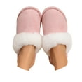 thumbnail image 4 of Leozcaa Women's Fuzzy Memory Foam Slippers Fluffy Velvet Winter House Shoes Indoor and Outdoor Pink, 4 of 9