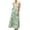 Green, variant on Women'S Summer Spaghetti Strap Flowy Maxi Dress Boho Floral Ruffle Long Vacation Beach Dresses Orange L