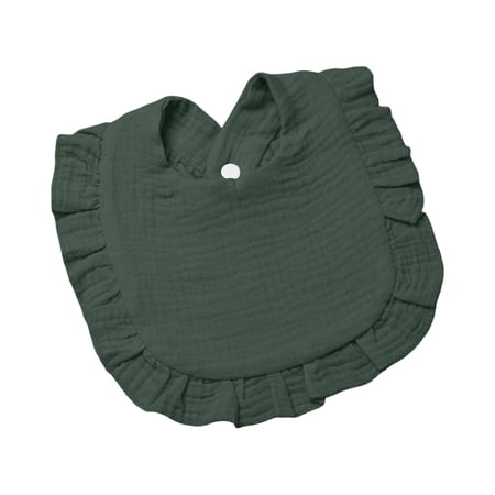 YOUYEDIAN Baby Bibs for Drooling and Teething Newborn Cute Drool Bibs Infant Casual Bibs for Baby Boy Girl (Army Green One Size)