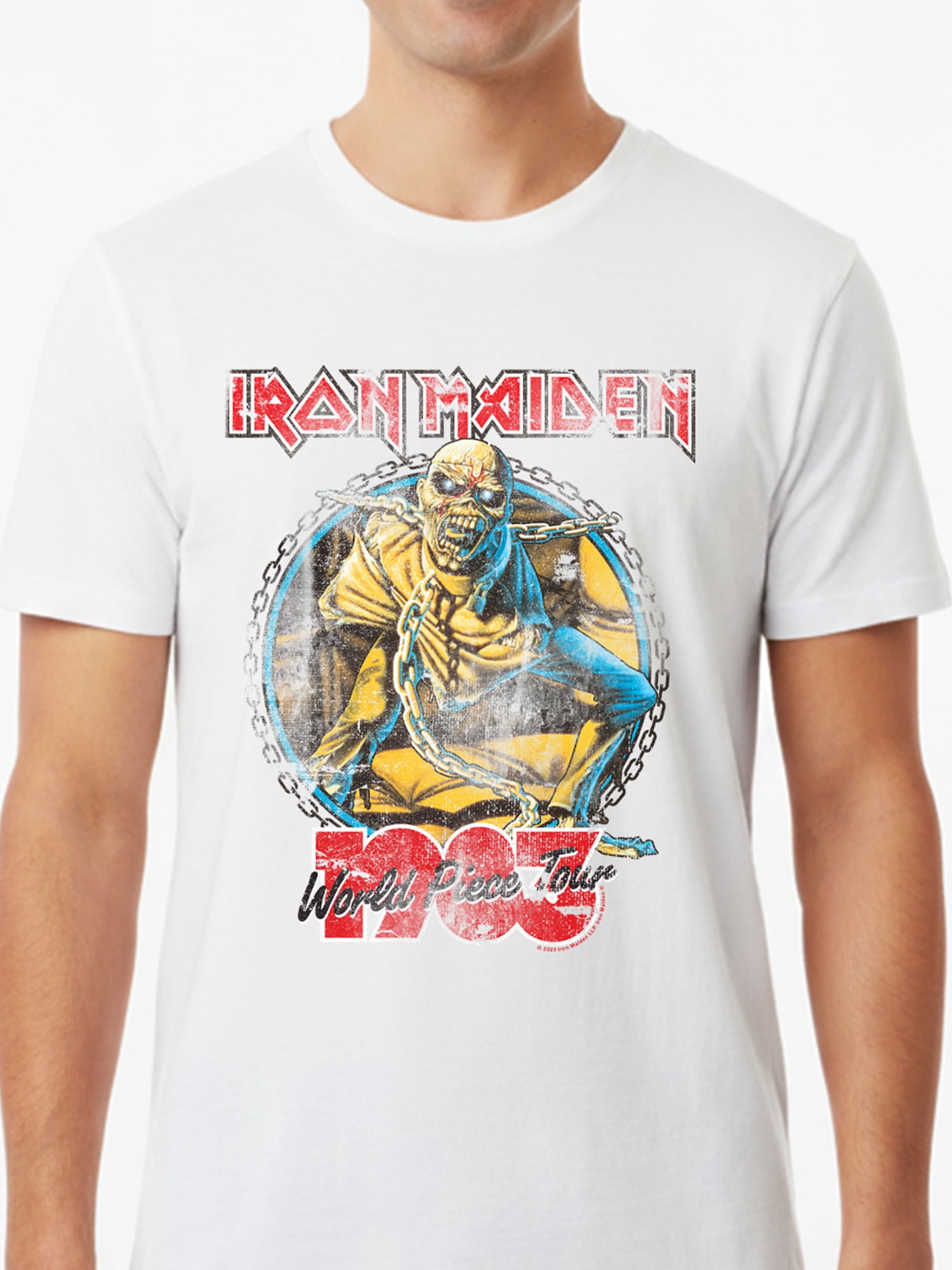 Iron Maiden, Men's & Big Men's Graphic Tee, World Piece Tour, Sizes XS-3XL