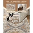thumbnail image 3 of 2'x6' Runner Rug for Hallway Floor, Yamaziot Rug Carpet Runner with Rubber Backing, Washable Non Slip Rug Runner Vintage Mat for Bedroom, Laundry, Taupe, 3 of 5