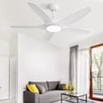 thumbnail image 5 of Sofucor White 48-Inch LED Ceiling Fan with ABS Blades, 3 Color Light Options, Reversible Airflow, DC Motor, 5 of 10