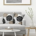 thumbnail image 3 of Black Brown Pillow Covers 16x16 Inch 2 Pcs,Modern Geometric Dahlia Decorative Throw Pillows for Couch,Summer Flower Outdoor Decor Pillowcase Square Cushion Cover Gift for Bed Car, 3 of 5