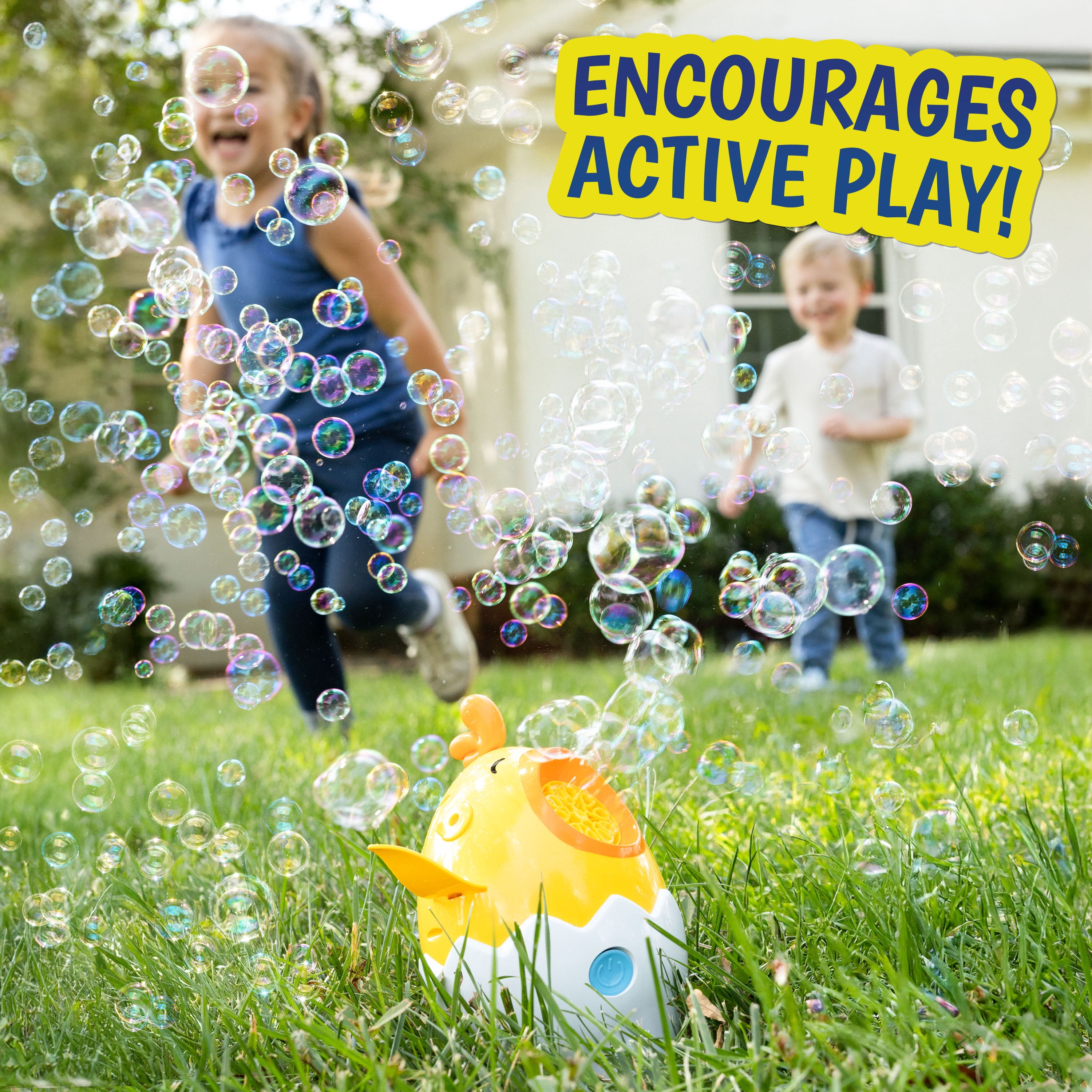 Play Day Dancing Chick Bubble Blower with 4 fl oz solution for Children Ages 3 and up