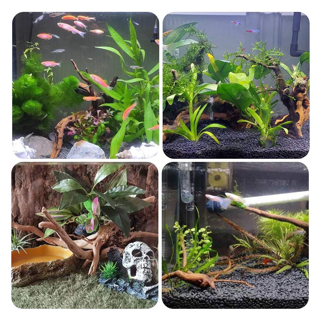 Yammee Aquarium Driftwood Decoration Fish for Tank Irregular Log Hideout Natural Wood D