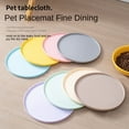 thumbnail image 2 of 2 Pack Silicone Pet Food Mats, Non-Slip Waterproof Placemat for Dog and Cat Feeding Bowls, Prevents Food & Water Overflow, 7" x 7", 2 of 9