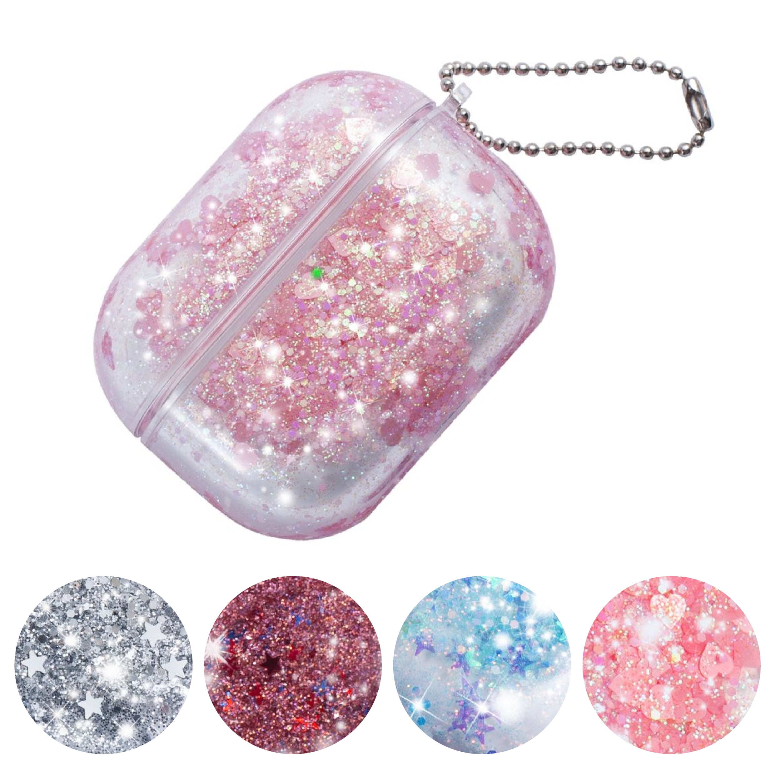 For Airpods Pro Glitter Case, Quicksand Liquid Sparkle Bling Diamond Protective Cover with