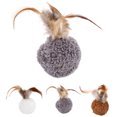 thumbnail image 2 of Cat Ball Toy Creative Faux Feather Decor Cat Training Toy Cat Interactive Toy, 2 of 5