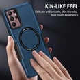 thumbnail image 5 of Magnetic Phone Case for Samsung Galaxy S22 Ultra (Not S22) Compatible with Magsafe, Military-Grade Shockproof Case with Built-in Magnet Circle for Samsung Galaxy S22 Ultra, MS Navy Blue, 5 of 18