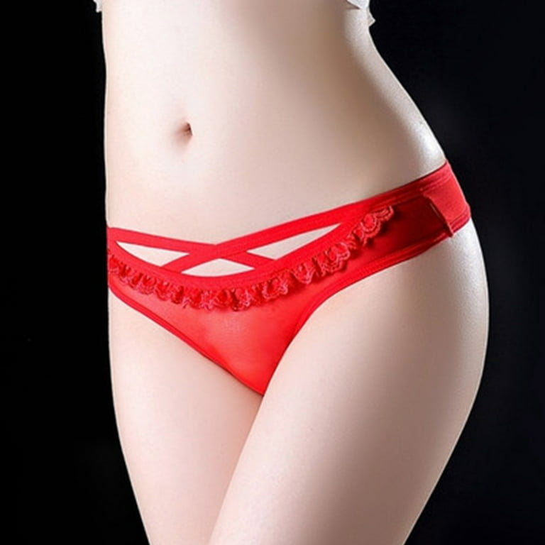 ZMHEGW Womens Underwear Seamless Lace Thongs G String Lingerie For For Low  Waist Thongs G String Thong Panty Ladies Panties