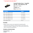 thumbnail image 2 of Camshaft Position Sensor - Compatible with 2002 - 2007 Dodge Ram 1500 2003 2004 2005 2006, 2 of 2