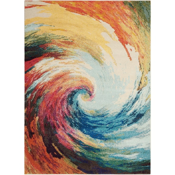Nourison Celestial Abstract Wave 5'3" x 7'3" Area Rug, (5x7)