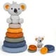 thumbnail image 1 of Paquete de 7 juguetes apilables, juguetes Montessori de educación temprana, juguetes para bebés para la dentición con sonido de apretón y forma de oso, torre apilable para bebés de 6, 12 y 18 meses,, 1 of 7