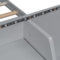 thumbnail image 5 of Harper & Bright Designs Full Over Full Floor Bunk Bed with Drawers & LED Lights, Solid Wood Full Size Bunk Bed Frame with Storage Shelves Bookcase and Charging Station for Bedroom Dormitory, Gray, 5 of 20