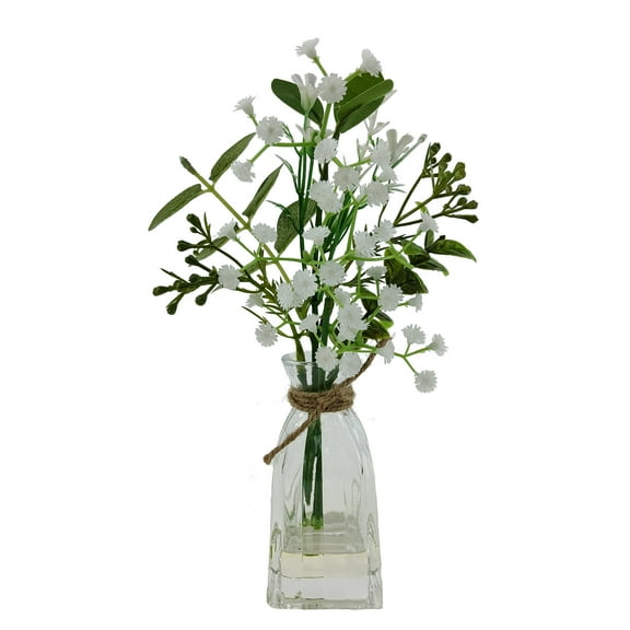 Mainstays 9in Indoor Artificial  Gardenia in Glass,White Color.