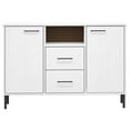 thumbnail image 2 of vidaXL Sideboard with Metal Legs White 113x40x77 cm Solid Wood OSLO, 2 of 5