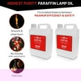 thumbnail image 5 of Gas One 2 Pack Liquid Paraffin Lamp Oil Fuel – 1 Gallon Clear Oil Lamp – Multifunctional Lamp Oil Smokeless Odorless Indoor Ideal for Lamps, Lanterns, Tiki Torch – Superior Seal and Safe Packaging, 5 of 8