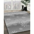 thumbnail image 3 of Ahgly Company Machine Washable Indoor Square Transitional Gray Cloud Gray Area Rugs, 4' Square, 3 of 7
