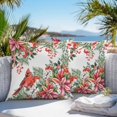 thumbnail image 3 of Throw Pillow Covers 16x16 Inch Set of 2, Cardinal Bird Waterproof Outdoor Pillow Covers, Winter Poinsettia Berry Pine Cones Floral Decorative Cushion Pillowcases for Couch, Sofa, Bed, Garden, Patio, 3 of 9