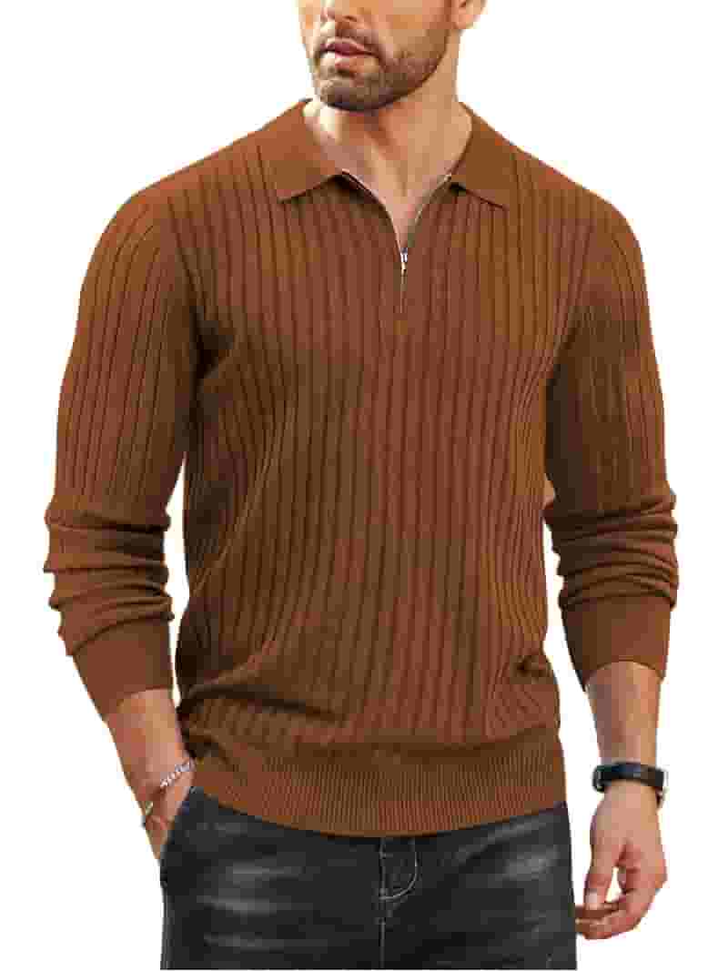 アウトレット福袋 GENTS BLISS Polo Shirts for Men Casual Long Sleeve Mens Clothing