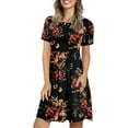 thumbnail image 3 of JuneFish Women's Summer Short Sleeve Casual Dresses Beach Flowy Sundresses with Pockets, 3 of 7