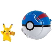 Pokemon Throw 'n' Pop Pokeball Pikachu & Great Ball Figure Set (Standing Arms Out)