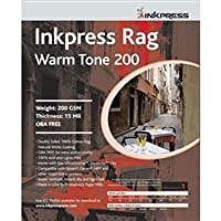 Inkpress Rag, Warm Tone Double Sided, Cream White Matte Inkjet Paper, 15 mil., 200gsm, 8.5x11