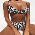 thumbnail image 1 of Maillot de Bain Léopard Triangle Bikini Deux Pièces pour Femme, 1 of 6