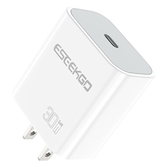 30W USB-C PD GaN Wall Charger - White
