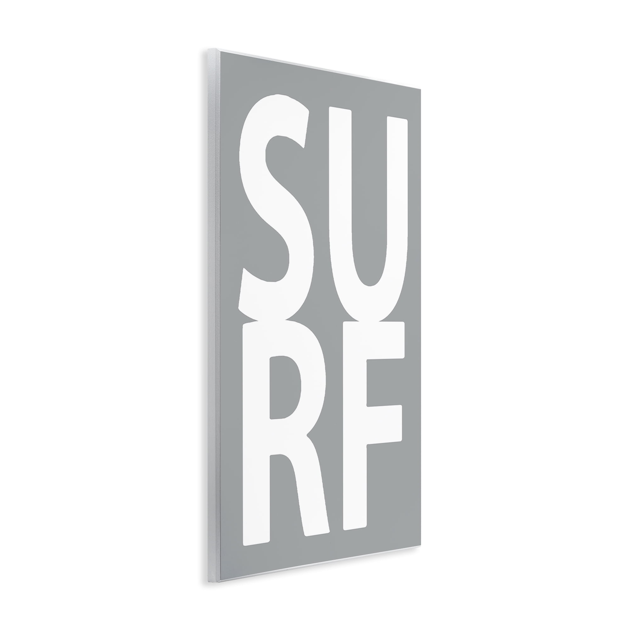 Stupell Industries Surf Word on Grey Typography Painting Unframed Art Print Wall Art, 10 x 15