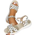 thumbnail image 3 of Women's Polka Dot Sandals, Low Heel Open Toe Wedge, Breathable, Summer Casual Beach Shoes Lightweight Women Sandals 37, 3 of 8