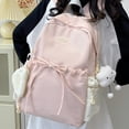 thumbnail image 4 of Cute Bow Backpack for Women Large Capacity Laptop Bookbag Preppy School Backpack Lightweight Travel Daypack, 4 of 6