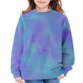 thumbnail image 6 of Mercatoo Girls and Toddlers Sweatshirts Fashion Tie Dye Print Pullover Tops Crewneck Loose Fit Long Sleeve Fall Winter Cute Clothes, 6 of 7